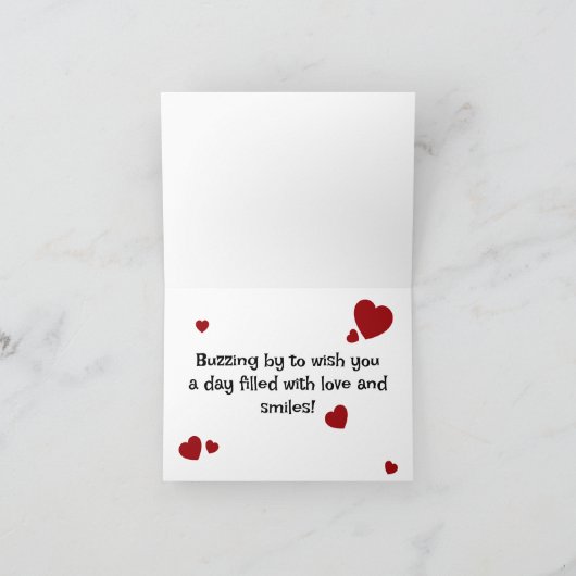 Bee My Valentijn Kind vriendelijke Kaart (Binnen)