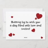 Bee My Valentijn Kind vriendelijke Kaart (Achterkant)