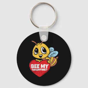 Bee My Valentijn Valentijnsdag Funny Animal Love Sleutelhanger