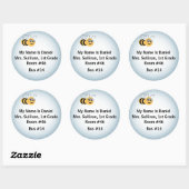 Bee Nametag Ronde Sticker (Vel)