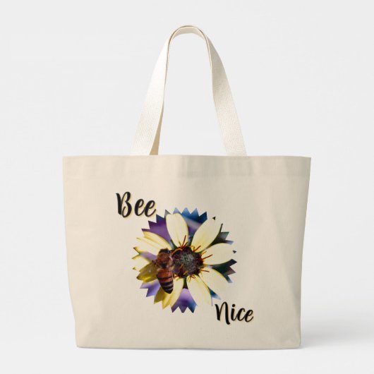 Bee Nice Large Tote Bag (Achterkant)