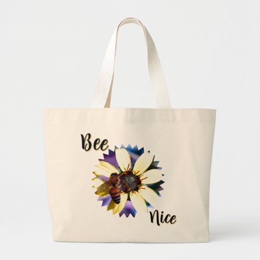 Bee Nice Large Tote Bag (Voorkant)