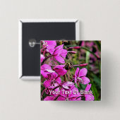 Bee Nice Vierkante Button 5,1 Cm (Voorkant /achterkant)