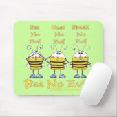 "Bee No Evil" bijen Muismat (Met muis)
