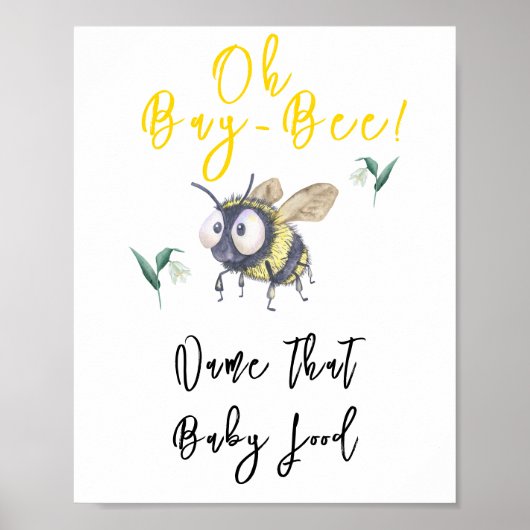 Bee - Noem dat baby voedsel Poster (Voorkant)