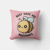 Bee Nursery Pillow – Cute Bumblebee Decor Kussen (Voorkant)