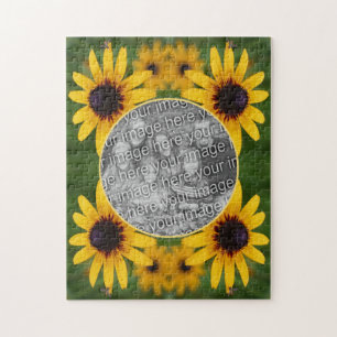 Bee On Black Eyed Susan Flower Uw foto toevoegen Legpuzzel