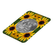 Bee On Black Eyed Susan Flower Uw foto toevoegen Magneet (Linkerzijde)