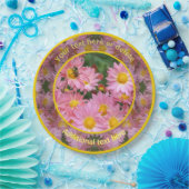 Bee On Daisy Flowers Natuur Gepersonaliseerde Fees Papieren Bordje (Feest)