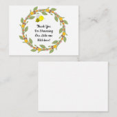 Bee On Doodle Floral Dank je wel kaarten Notitiekaartje (Voorkant / Achterkant)