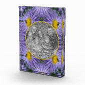 Bee on Paarse Aster Flowers Natuur Voeg toe Fotoblokken (Rechts)