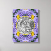 Bee On Purple Flowers Creëer Uw eigen foto Canvas Afdruk (Voorkant)