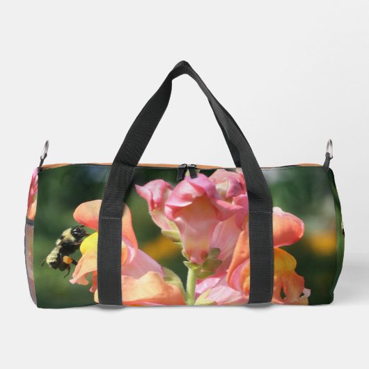Bee On Snapdragon Bloem Gepersonaliseerd Plunjezak (Achterkant)