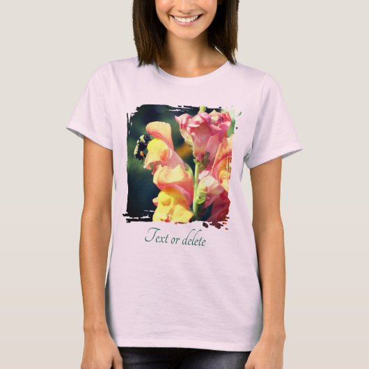 Bee On Snapdragon Flower Personalized T-shirt (Voorkant)