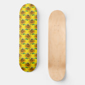 Bee on Sunflower Flower Pattern Design Yellow Persoonlijk Skateboard (Voorkant)