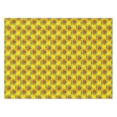 Bee on Sunflower Flower Pattern Design Yellow Tafelkleed (Voorkant (Horizontaal))