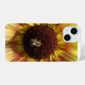 Bee on Sunflower phone case (Achterkant (horizontaal))