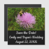 Bee on Thistle Flower Nature (Voorkant / Achterkant)