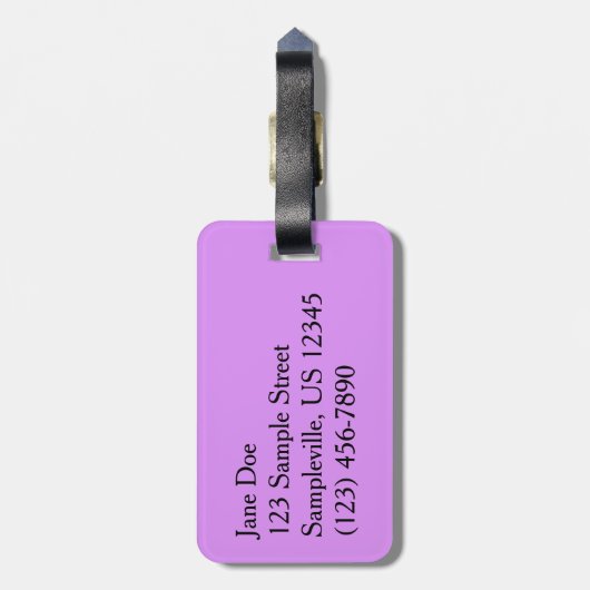 Bee on Thistle Flower Natuur Bagagelabel (Achterkant verticaal)