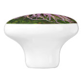 Bee on Thistle Flower Natuur Keramische Knop (Zijkant)