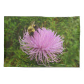 Bee on Thistle Flower Natuur Kussensloop (Achterkant)