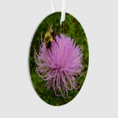 Bee on Thistle Flower Natuur Ornament (voorkant)