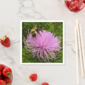 Bee on Thistle Flower Natuur Servet (Insitu)