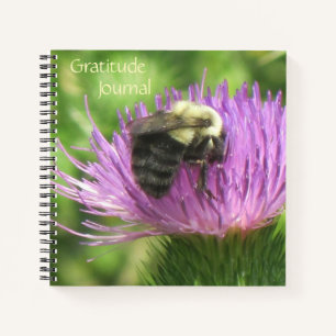 Bee on Thistle Gratitude Journal Notitieboek