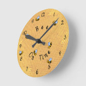 Bee On Time Round Wall Clock Ronde Klok (Hoek)