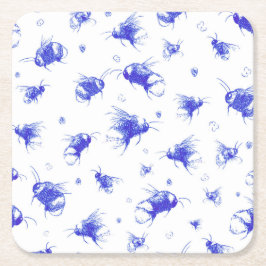 Bee Onderzetter - Hand getrokken kunst, cadeau voo