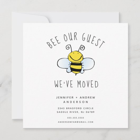 Bee onze gastbewegende aankondiging (Voorkant)