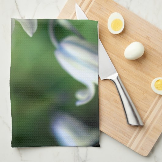 Bee op blauwe kieuwventiel Sluiten Theedoek (Quarter Fold)