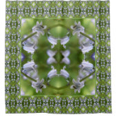 Bee op Bluebell Flower Abstract Douchegordijn (Voorkant)
