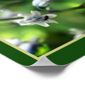 Bee op Bluebell Flower Abstract Poster (Hoek)