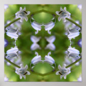Bee op Bluebell Flower Abstract Poster (Voorkant)