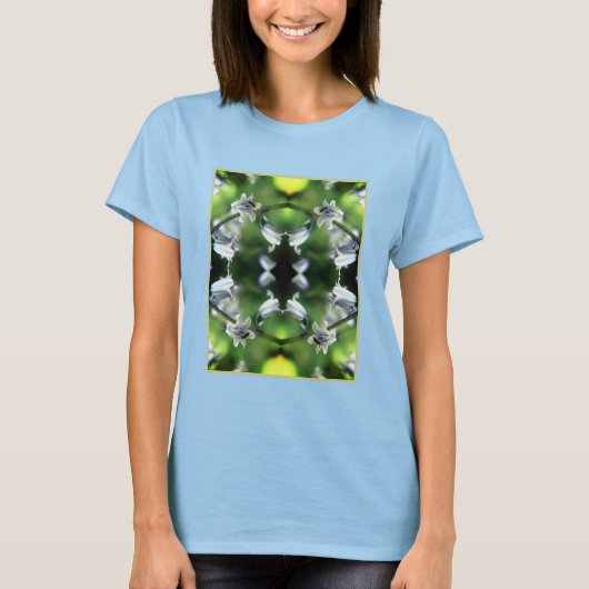 Bee op Bluebell Flower Abstract T-shirt (Voorkant)