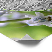 Bee op Bluebell Flower Lijst Creëer Uw eigen foto Poster (Hoek)