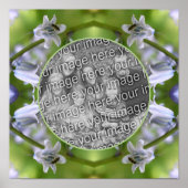 Bee op Bluebell Flower Lijst Creëer Uw eigen foto Poster (Voorkant)