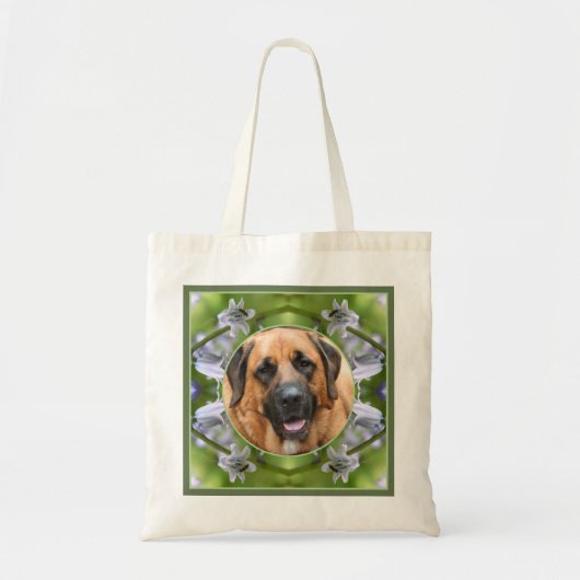 Bee op Bluebell Flower Lijst Creëer Uw eigen foto Tote Bag (Voorkant)
