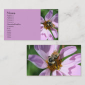 Bee op Cosmos Natuur Fotografie Visitekaartje (Voorkant / Achterkant)