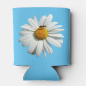 Bee op Daisy Alaskan Summer Natuur Foto Blikjeskoeler (Achterkant)