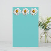 Bee op Daisy Alaskan Summer Natuur Foto Briefpapier (Staand voorkant)