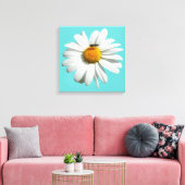 Bee op Daisy Alaskan Summer Natuur Foto Canvas Afdruk (Insitu (Woonkamer))