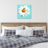Bee op Daisy Alaskan Summer Natuur Foto Canvas Afdruk (Insitu (Slaapkamer))
