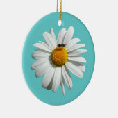 Bee op Daisy Alaskan Summer Natuur Foto Keramisch Ornament (Rechts)