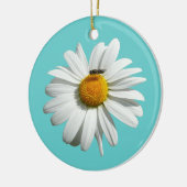 Bee op Daisy Alaskan Summer Natuur Foto Keramisch Ornament (Links)
