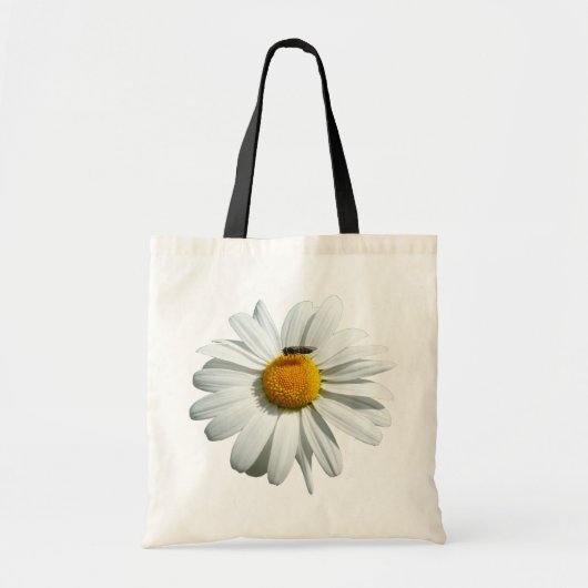 Bee op Daisy Alaskan Summer Natuur Foto Tote Bag (Voorkant)