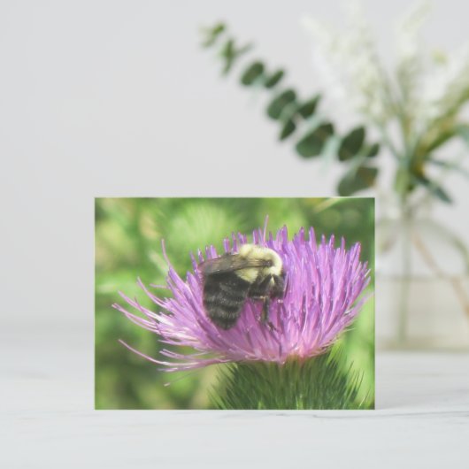 Bee op de fles briefkaart (Staand voorkant)