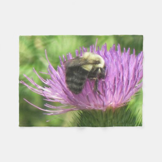 Bee op de fles fleece deken (Voorkant (Horizontaal))