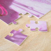 Bee op een roze Rhododendron Puzzle Legpuzzel (Zijkant)